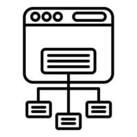 Sitemap Line Icon vector