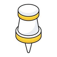 A perfect design icon of pushpin vector