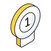 An icon design of position badge vector