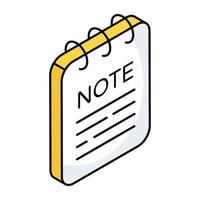 Creative design icon of notepad vector