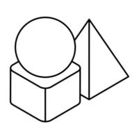 formas matemáticas, icono de formas geométricas vector