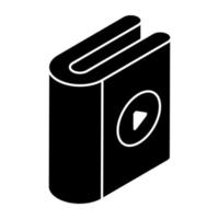 An icon design of video book vector