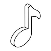 Perfect design icon of music note vector