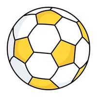 Flat design icon of chequered ball, football vector