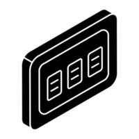 An icon design of noticeboard vector