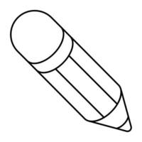 A writing tool icon, flat design of pencil vector