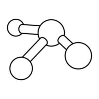 Chemical structure icon, vector design of topology