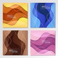 Colorful liquid and geometric background with fluid gradient shapes vector