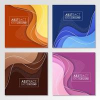 Colorful liquid and geometric background with fluid gradient shapes vector