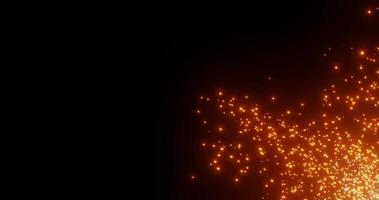 fire dust flowing particle with black background smoothly effect, 4k video