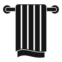 Pipe heated towel rail icon, simple style vector