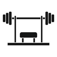 Gym professional bench icon, simple style vector