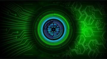 Modern Eye Holograph on Technology Background vector