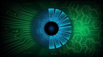 Modern Eye Holograph on Technology Background vector