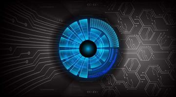 Modern Eye Holograph on Technology Background vector