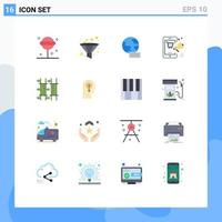16 Creative Icons Modern Signs and Symbols of relax bamboo globe online shopping Editable Pack of Creative Vector Design Elements