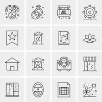 16 Universal Business Icons Vector Creative Icon Illustration to use in web and Mobile Related project