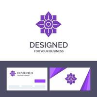 Creative Business Card and Logo template Flower Decoration China Chinese Vector Illustration