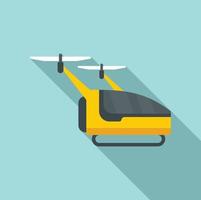 Drive unmanned taxi icon, flat style vector