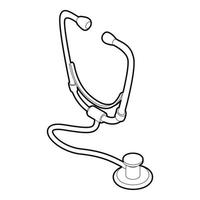 Stethoscope icon, outline style vector