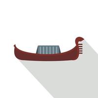 Gondola icon, flat style vector