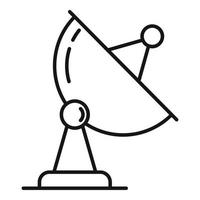 icono de antena satelital, estilo de esquema vector