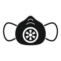 Breathe medical mask icon, simple style vector