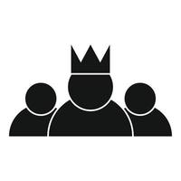 Crisis team icon, simple style vector