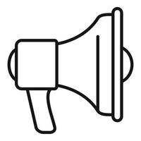 Affiliate marketing megaphone icon, outline style vector