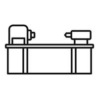 Cutter lathe icon, outline style vector