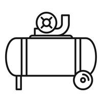 Industrial air compressor icon, outline style vector