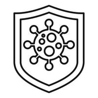 Coronavirus protection icon, outline style vector