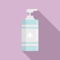 Antiseptic gel dispenser icon, flat style vector