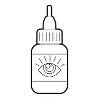 Eye drops icon, outline style vector