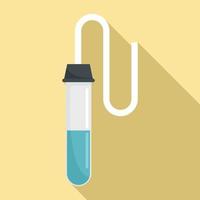 Lab test tube icon, flat style vector