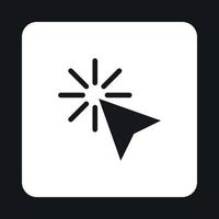 Cursor of mouse arrow clicks icon, simple style vector