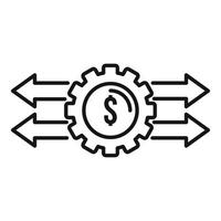 Economic restructuring icon, outline style vector