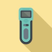 Body metal detector icon, flat style vector