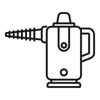 icono de robot limpiador de vapor, estilo de esquema vector