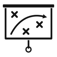 icono de estrategia de crisis, estilo simple vector