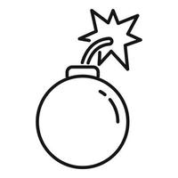 Rage bomb icon, outline style vector