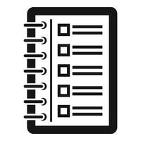 To-do list sheet icon, simple style vector