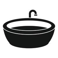 Round jacuzzi icon, simple style vector