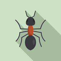 Grass ant icon, flat style vector