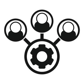 Outsource icon, simple style vector