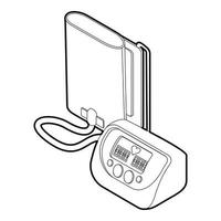 Tonometer icon, outline style vector