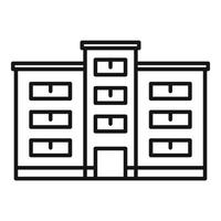 Pension building icon, outline style vector