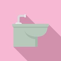 Shower bidet icon, flat style vector