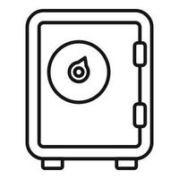 Security service money safe icon, outline style vector