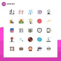 Universal Icon Symbols Group of 25 Modern Flat Colors of justice feminism fly equality seo Editable Vector Design Elements